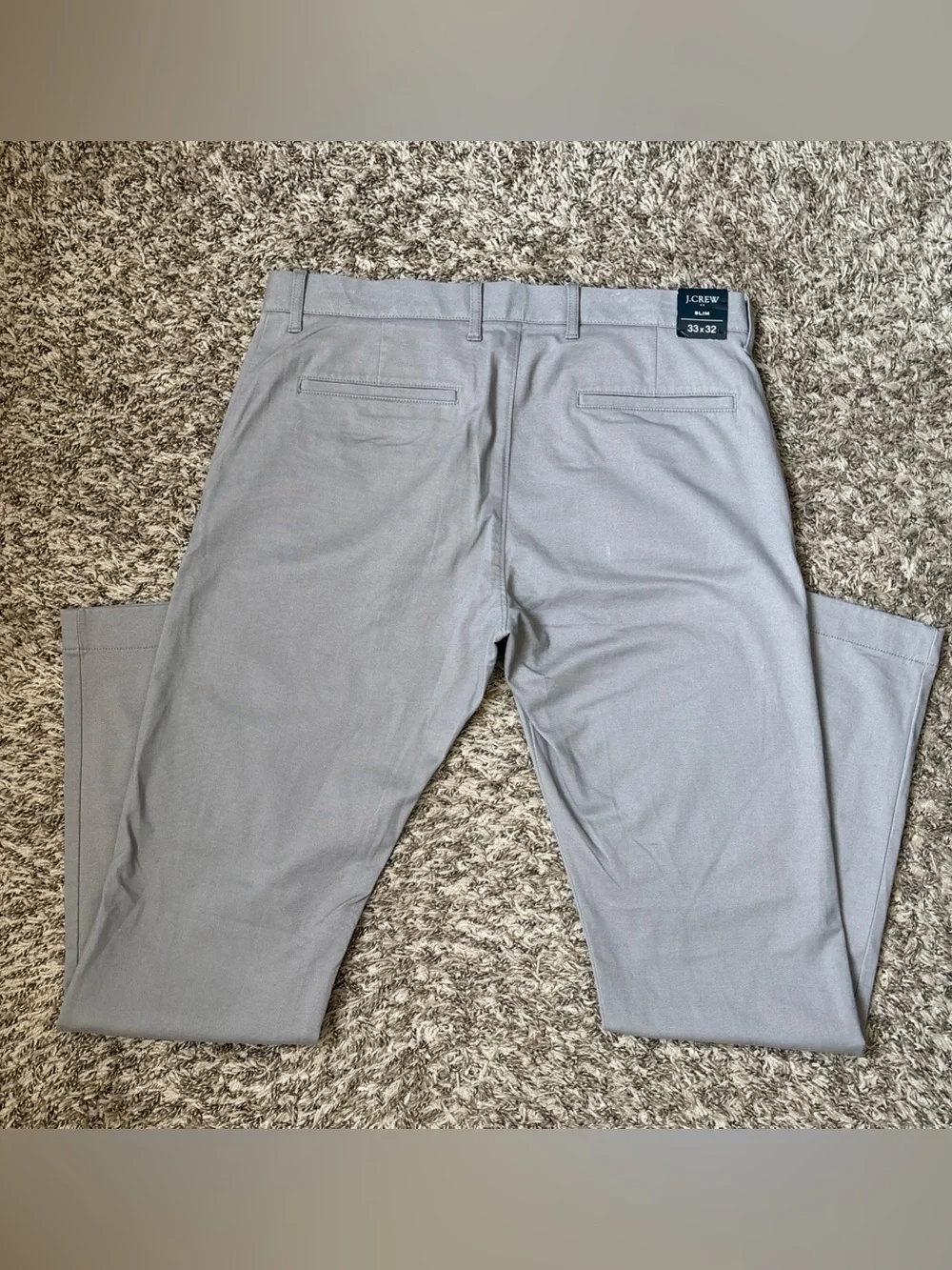 J. Crew Men’s Light Gray Slim Chino Pants